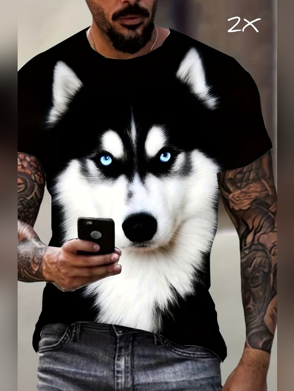 Three creative animal print t-shirts, 2X, unisex....price each
